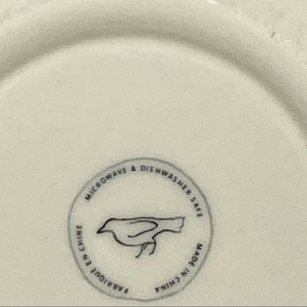 Anthropologie R Initial Monogram mug ceramic shaving coffee tea cream + black - Picture 8 of 8